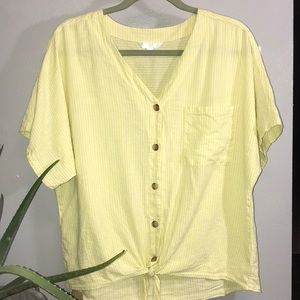 Stripped Yellow Neón & White TIME AND TRUE Top